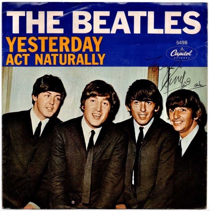 The Beatles Yesterday Act Naturally Album Cover